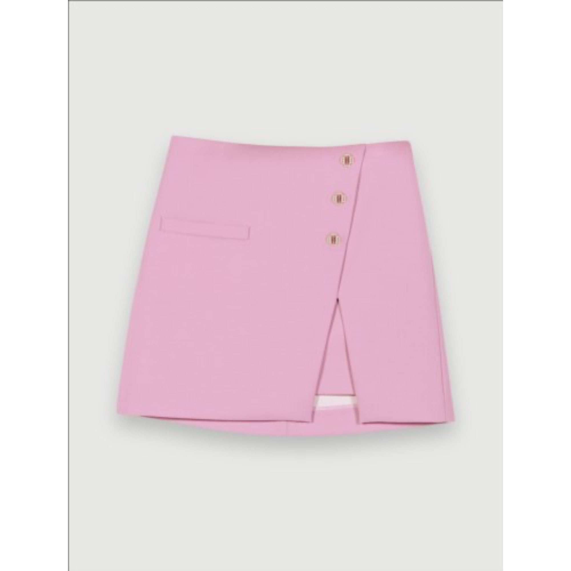 Women Short Skirt With Buttons - Parma Violet