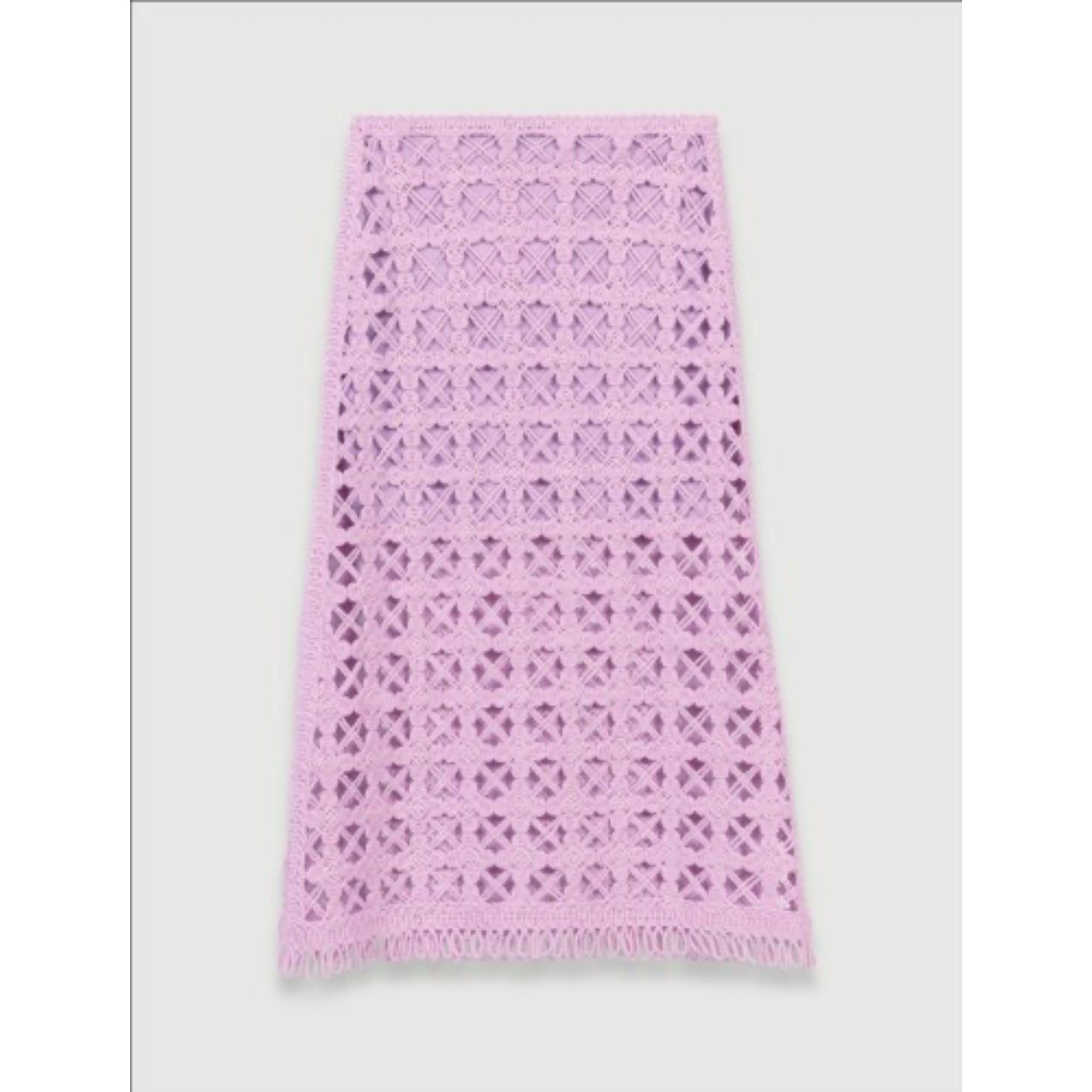 Women Crochet Midi Skirt - Parma Violet