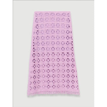 Women Crochet Midi Skirt - Parma Violet