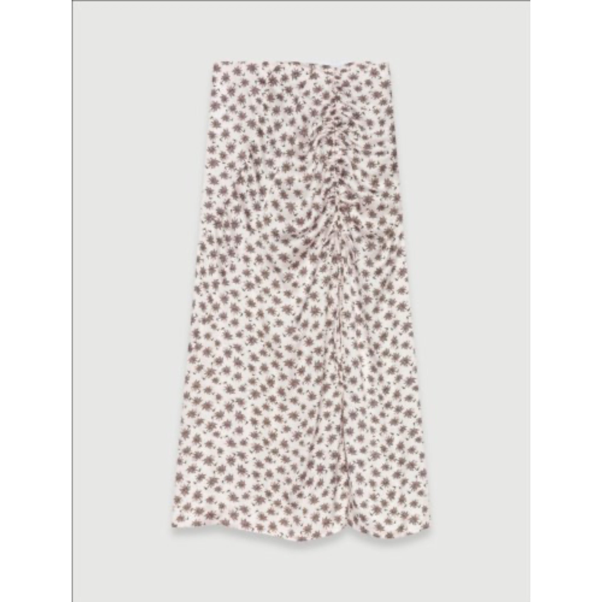 Women Slit Midi Skirt - Pink Mini Palm Tree