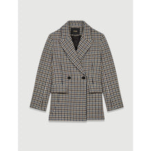 Women Checked Blazer-Style Coat - Blue 3490