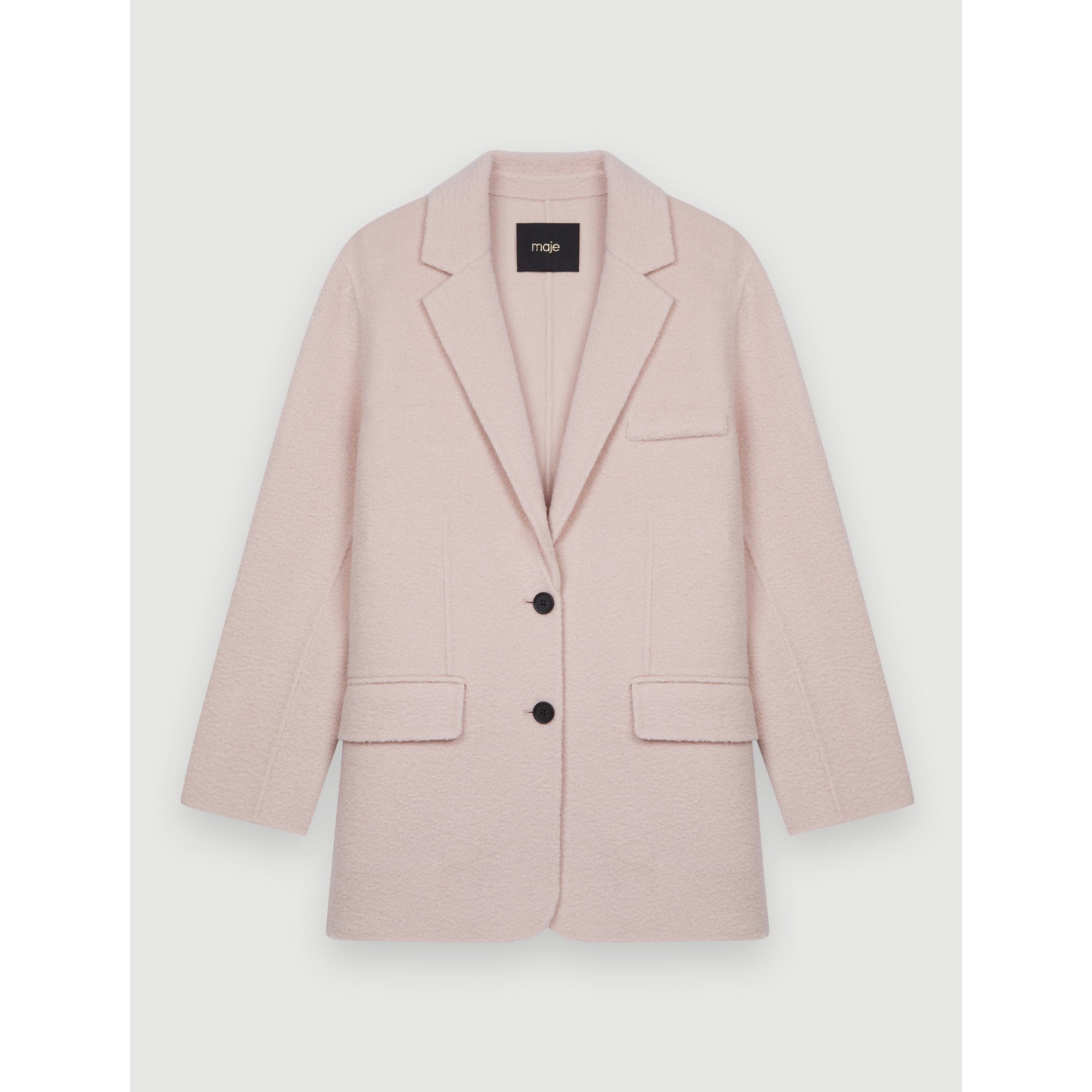 Women Loose Double-Faced Coat - Pale Pink