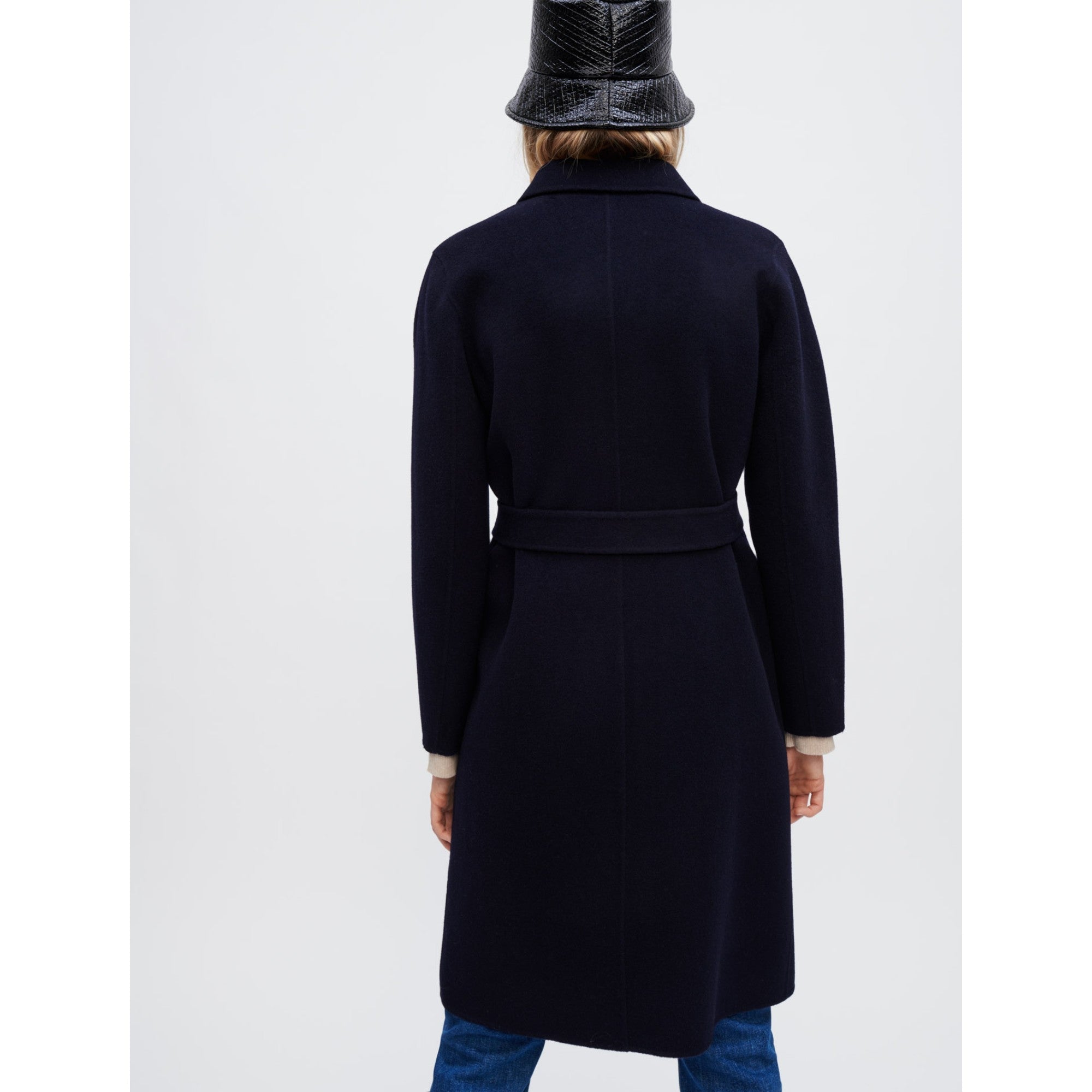 Women Wool Coat - Navy