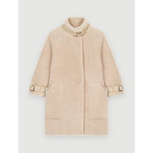 Women Shearling Coat - Ecru