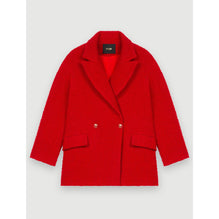 Women Fancy Red Tweed Coat - Red