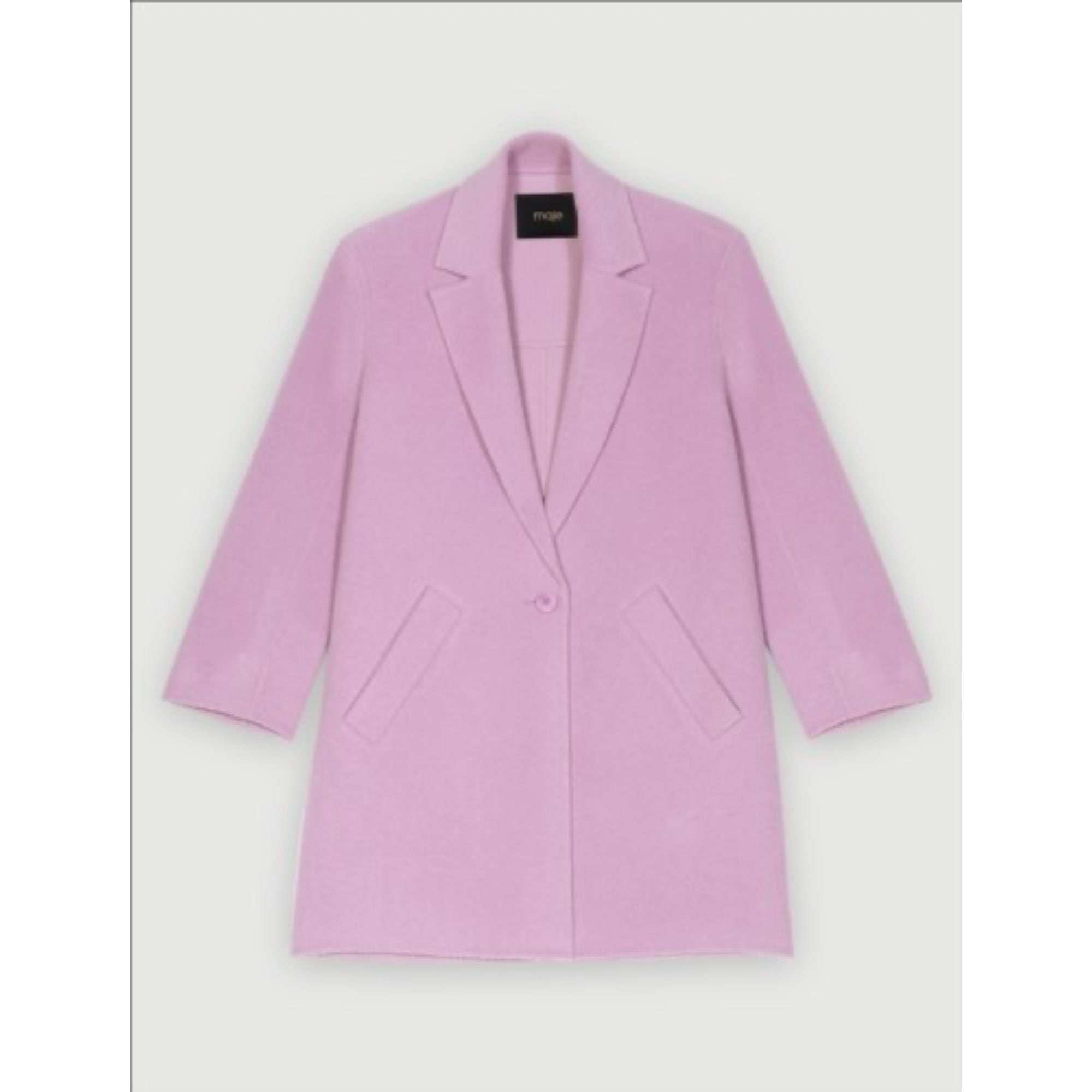 Women Mauve Double-Sided Boucl√© Coat - Parma Violet