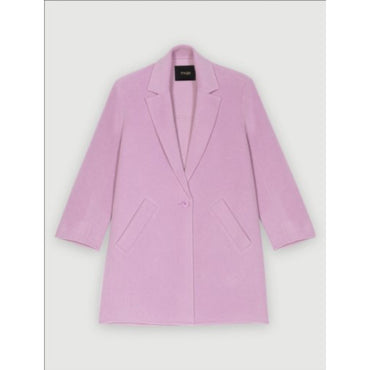 Women Mauve Double-Sided Boucl√© Coat - Parma Violet
