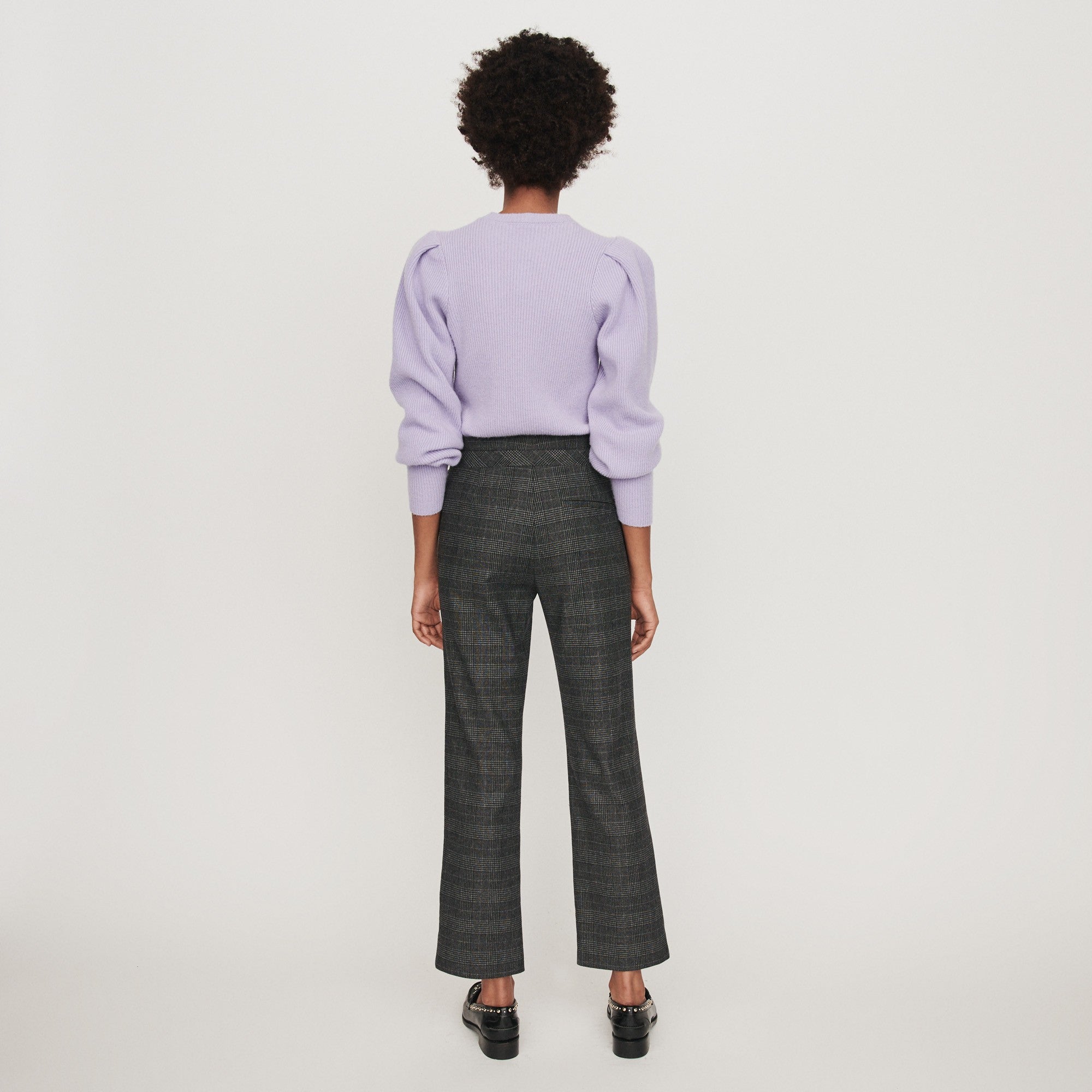 Women Prince Of Wales Pants - Grey