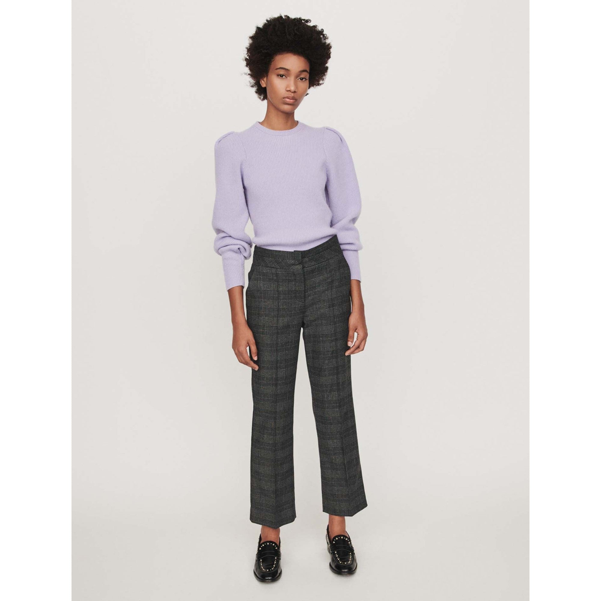 Women Prince Of Wales Pants - Grey