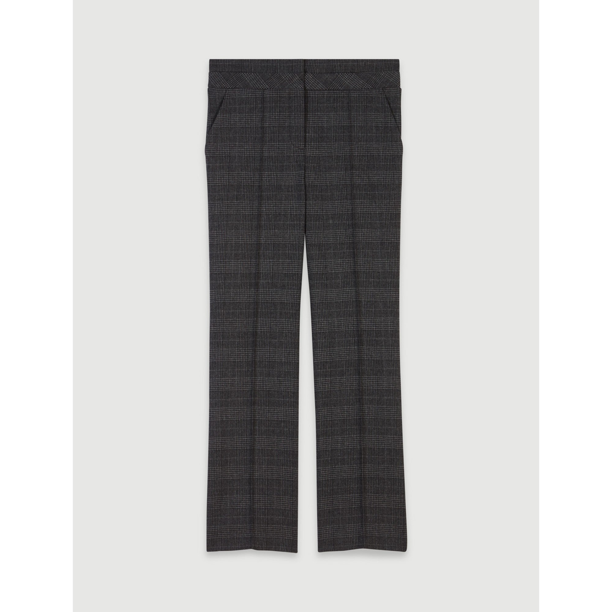 Women Prince Of Wales Pants - Grey