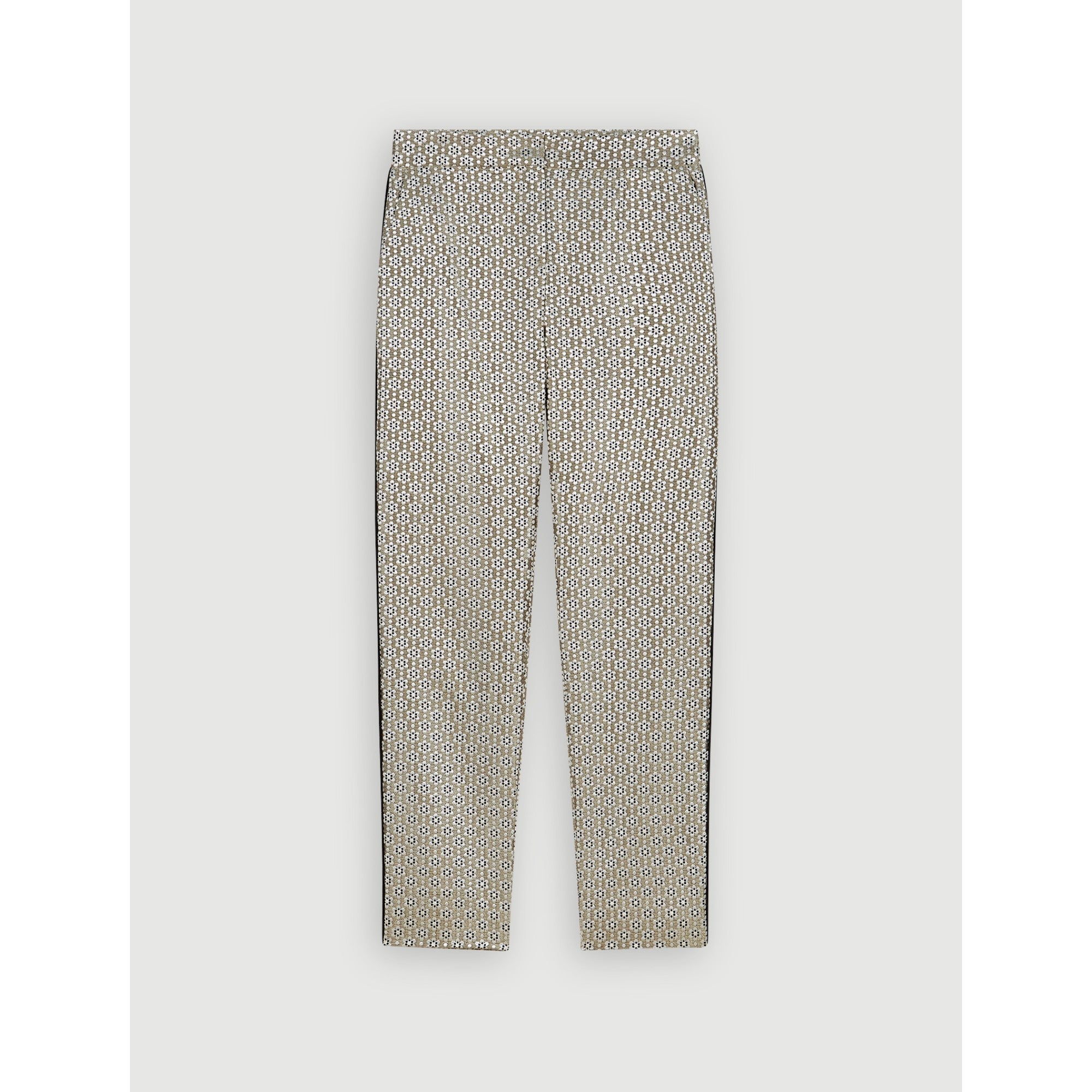 Women Lurex Jacquard Pants - Silver