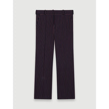 Women Striped Suit Trousers - Navy