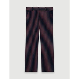 Women Striped Suit Trousers - Navy