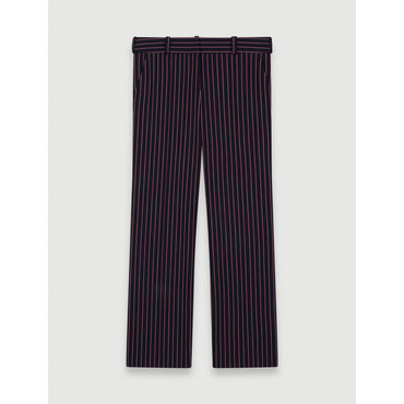 Women Striped Suit Trousers - Navy