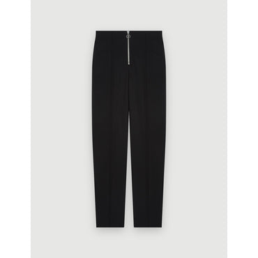 Women Recycled Polyester Straight Cut Trousers - Black