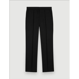 Women Straight-Leg Suit Pants - Black