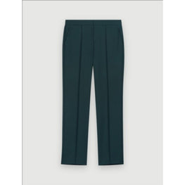 Women Straight-Leg Suit Pants - Dark Green