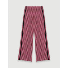 Women Wide Trousers In Contrast Tweed - Fuchsia