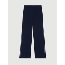 Women Crêpe Suit Trousers - Navy