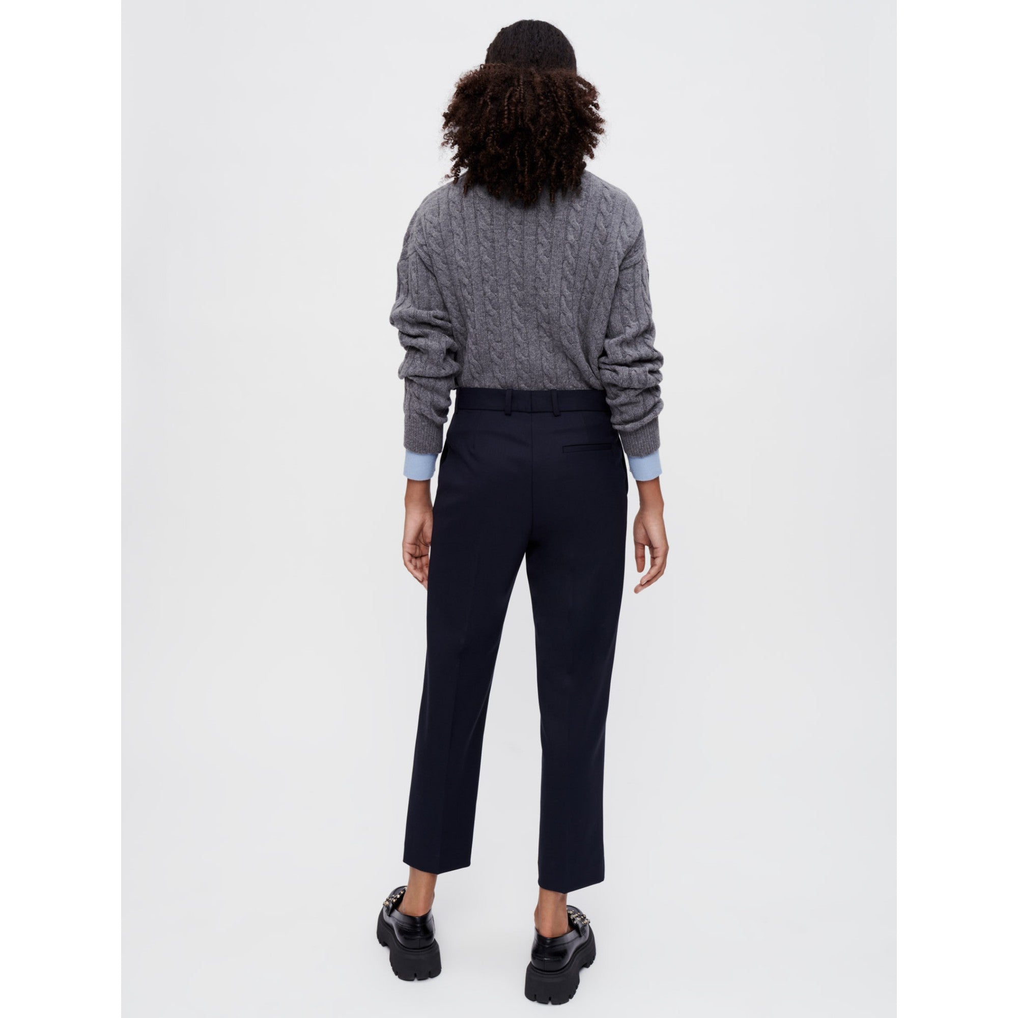 Women Straight-Leg Suit Pants - Navy