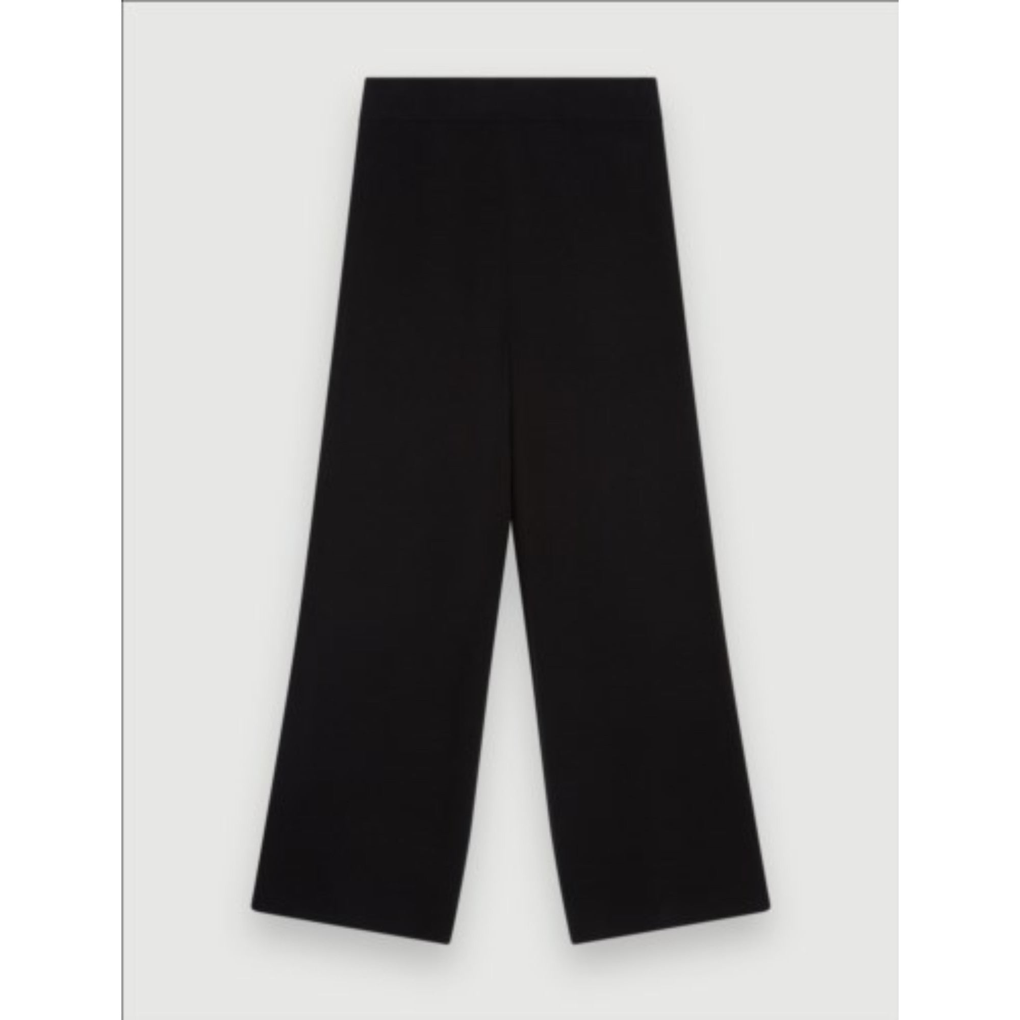 Women Black Wide-Leg Knitted Pants - Black