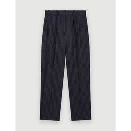 Women Cashmere Wool Trousers - Navy