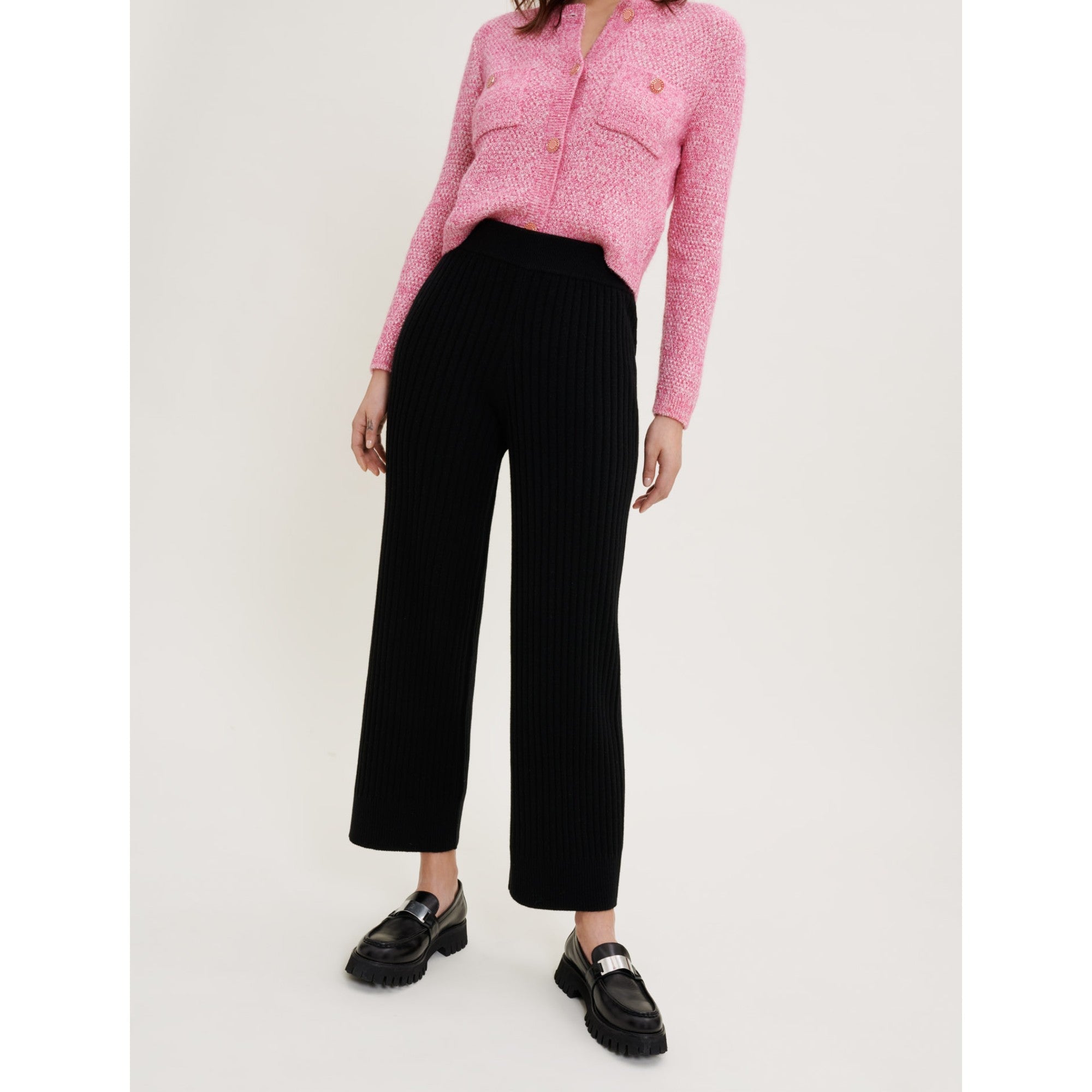 Women Cashmere Trousers - Black