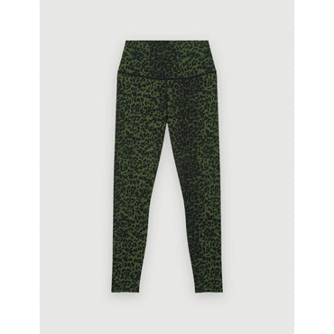 Women Printed Leggings - Khaki Leopard Print