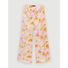 Women Fluid Flower Power Print Pants - Pink