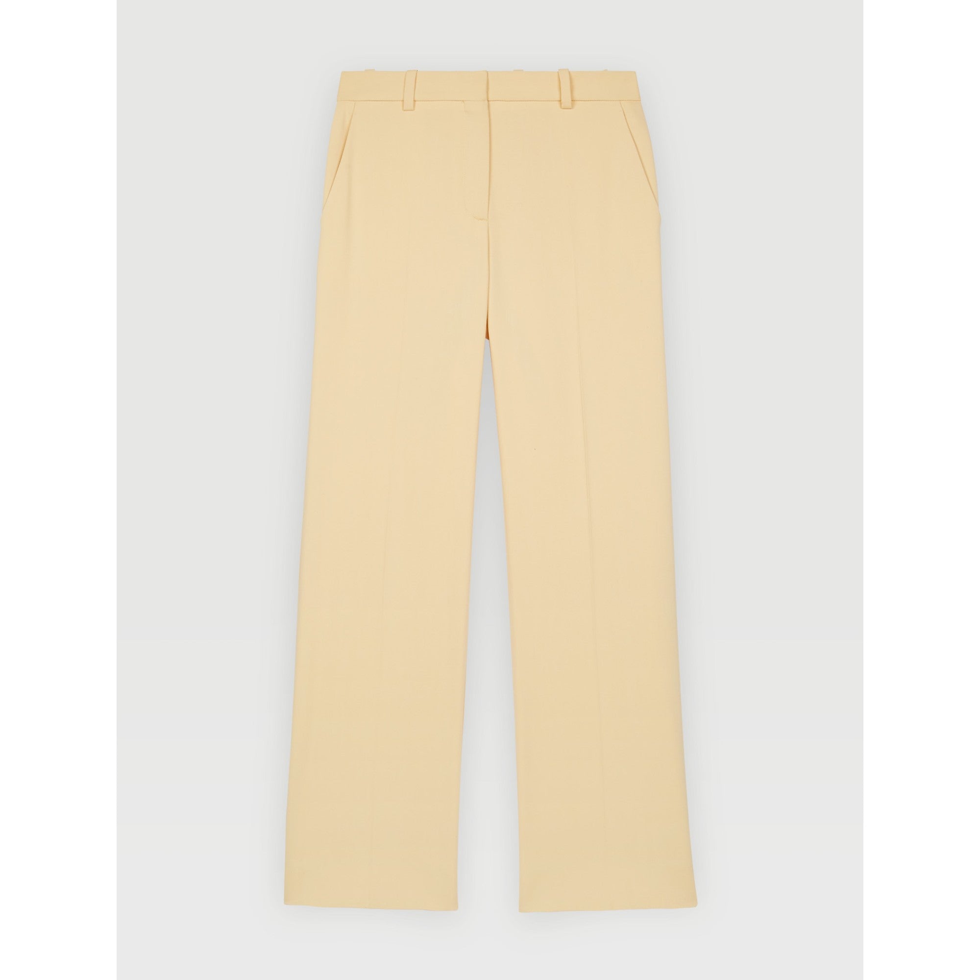 Women Straight-Leg Tailored Pants - Pale Yellow