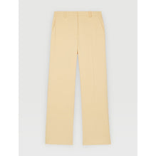 Women Straight-Leg Tailored Pants - Pale Yellow