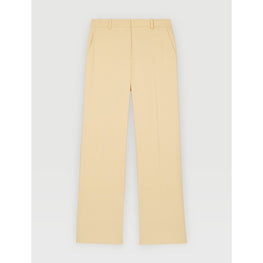 Women Straight-Leg Tailored Pants - Pale Yellow