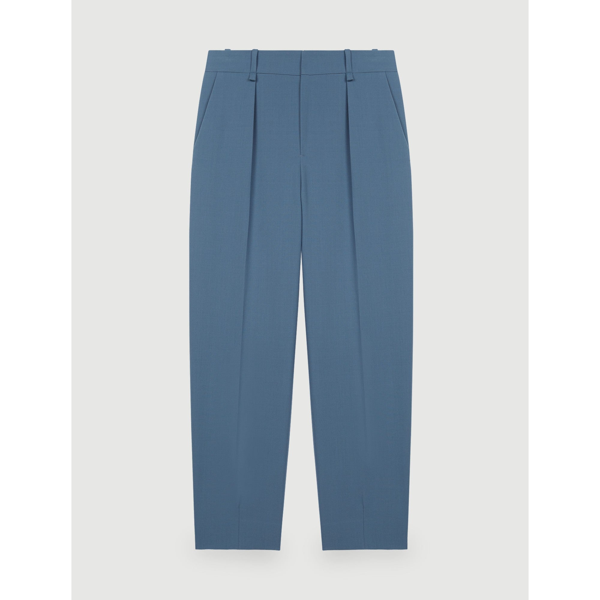 Women Straight-Leg Tailored Pants - Steel Blue