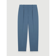 Women Straight-Leg Tailored Pants - Steel Blue