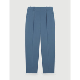 Women Straight-Leg Tailored Pants - Steel Blue