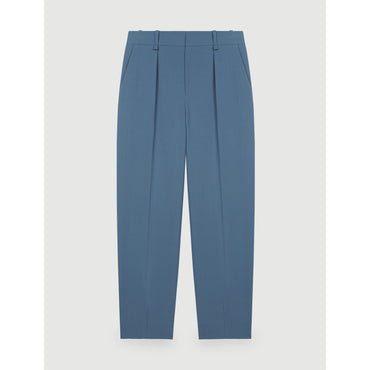 Women Straight-Leg Tailored Pants - Steel Blue