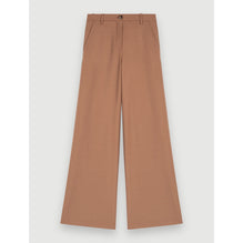 Women Wide-Leg Suit Trousers - Brown