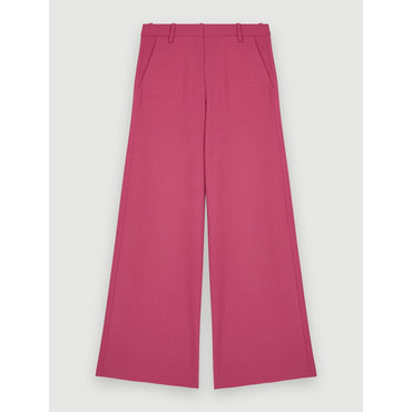 Women Wide-Leg Stretch Tailoring Pants - Rosewood