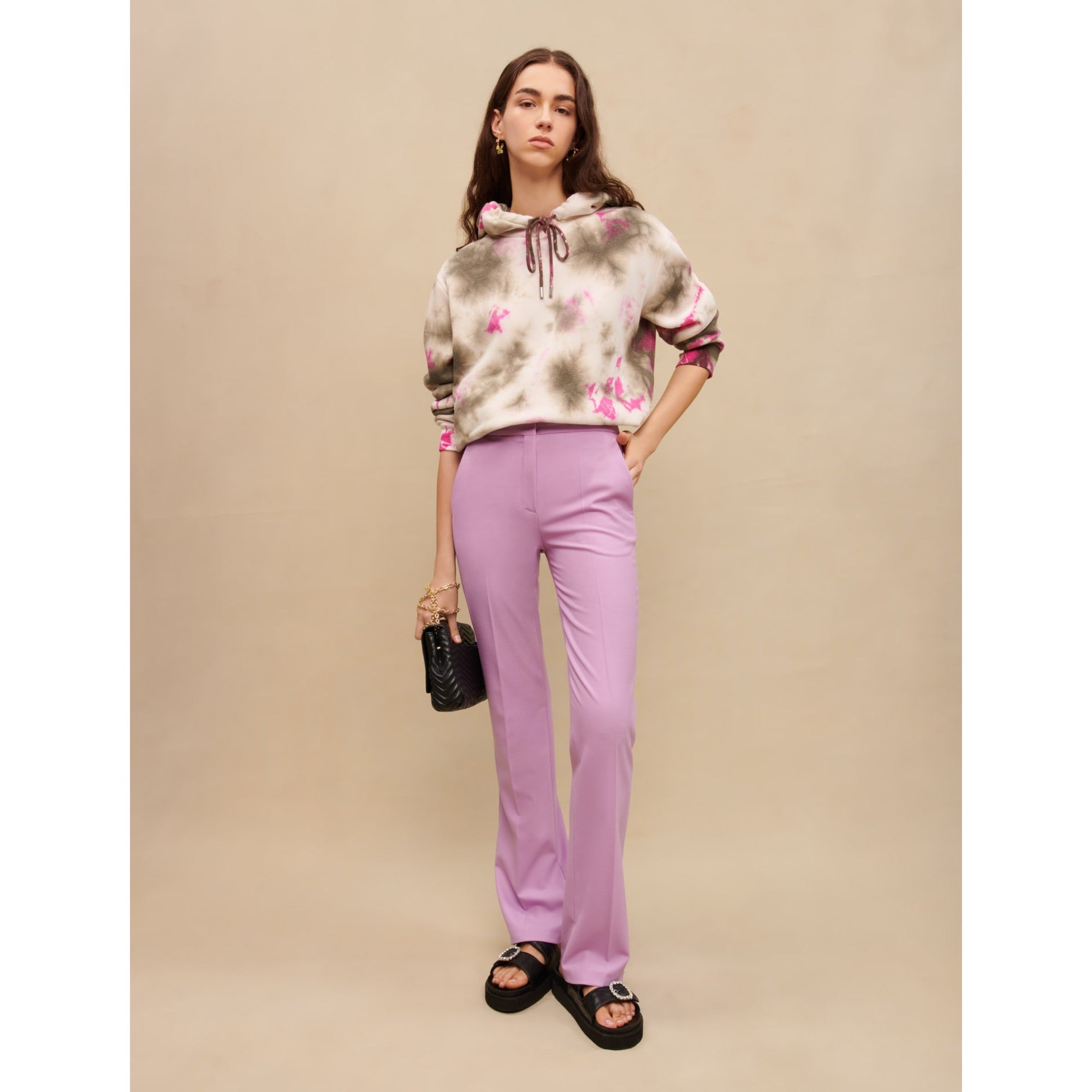 Women Suit Pants - Parma Violet