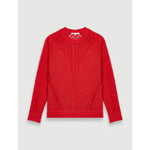 Women Crochet-Style Jumper - Red