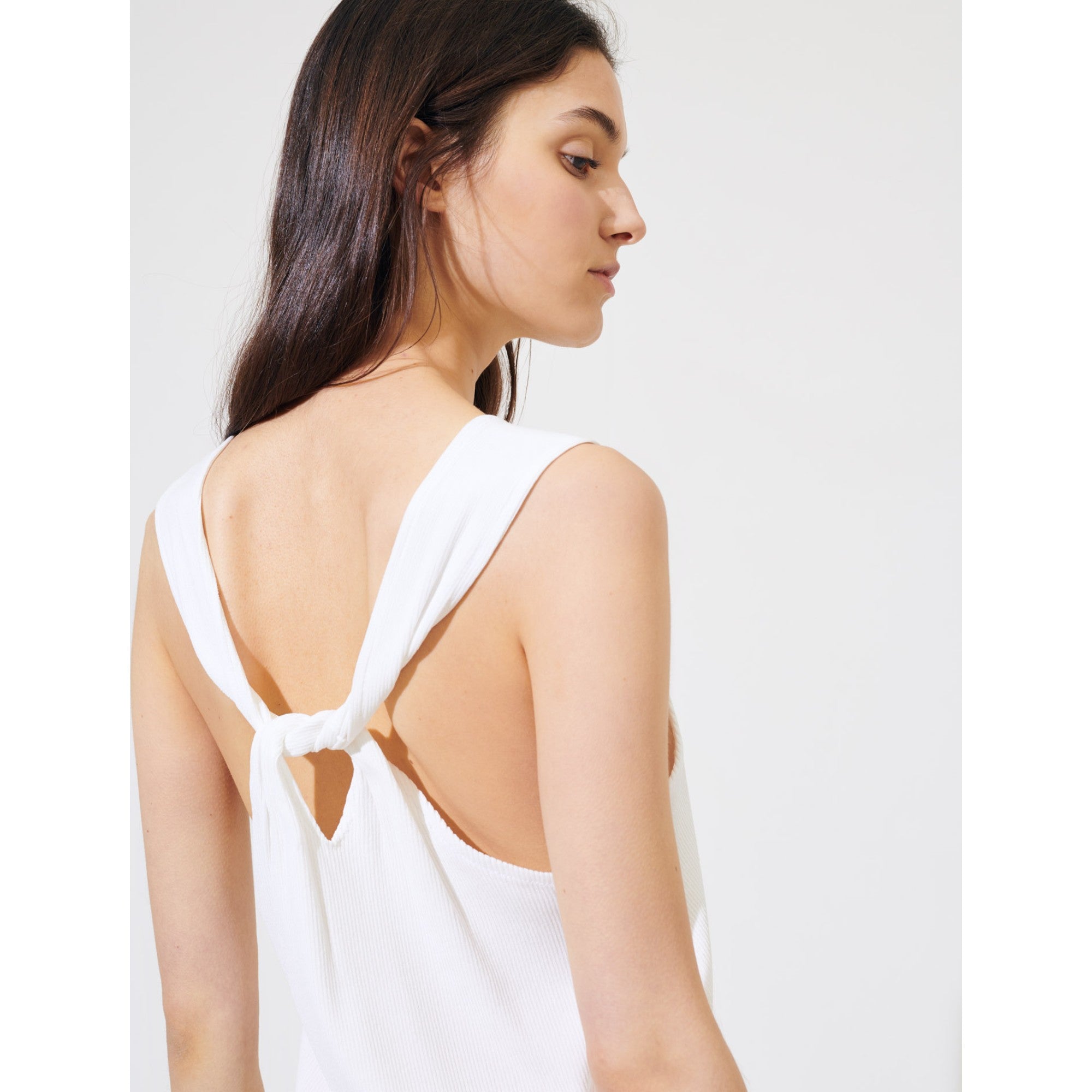 Women Sleeveless Top - White