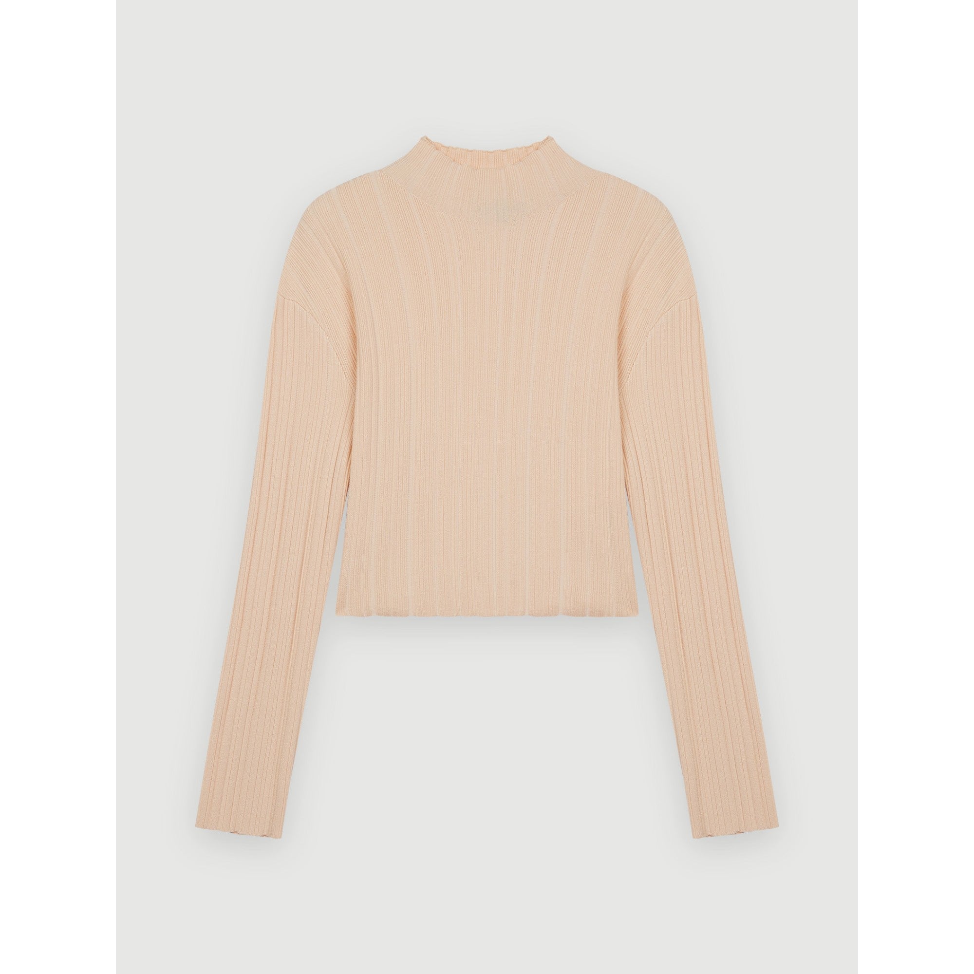 Women Ribbed Sweater - Pale Pink