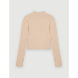 Women Ribbed Sweater - Pale Pink