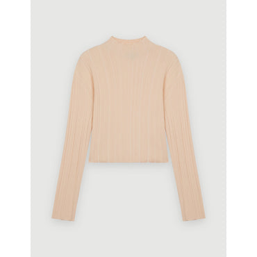 Women Ribbed Sweater - Pale Pink