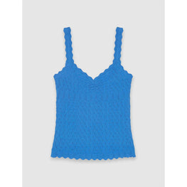 Women Pointelle Tank Top - Blue