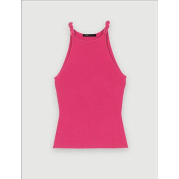 Women Link Strap Top - Fuchsia