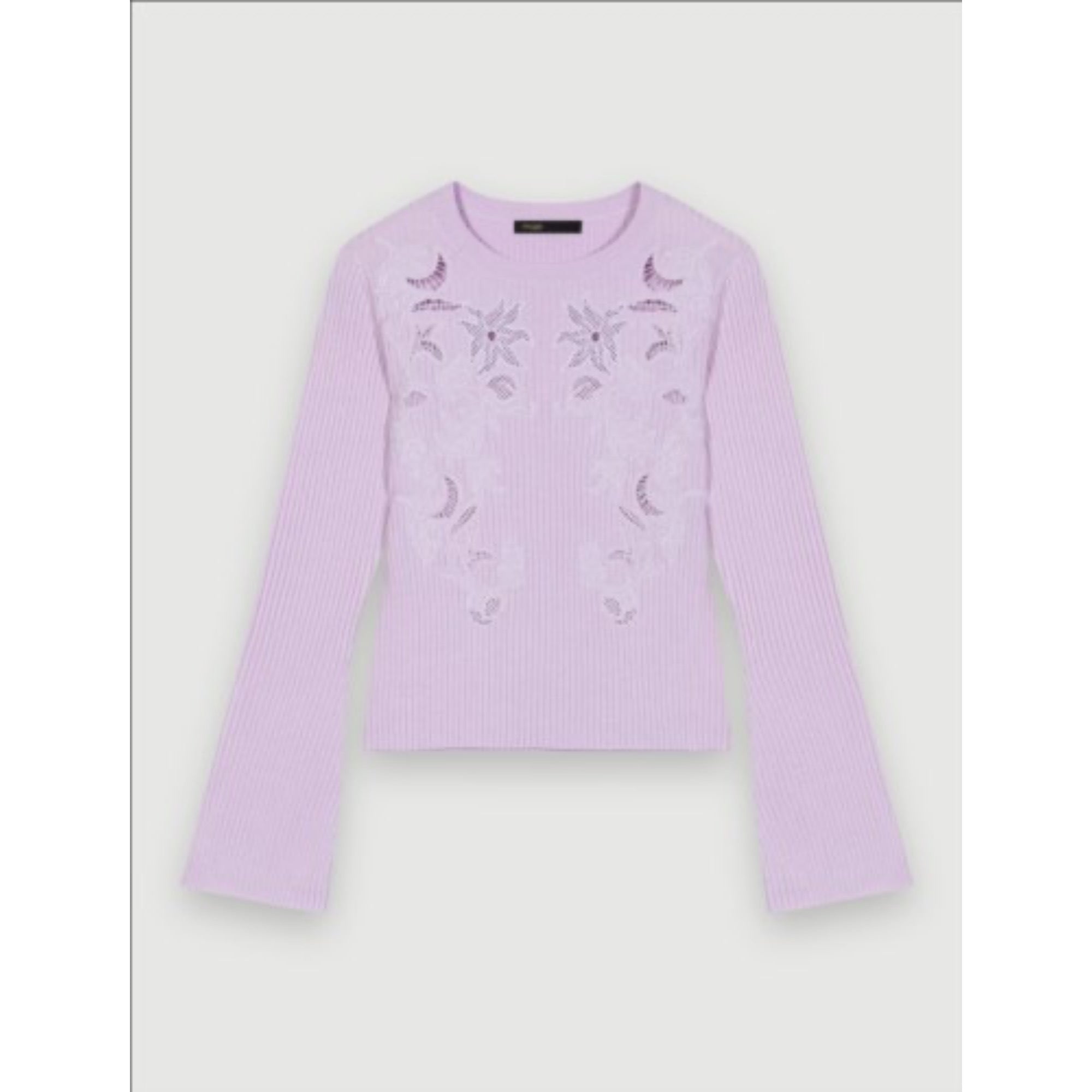 Women Jumper With Openwork Motifs - Parma Violet