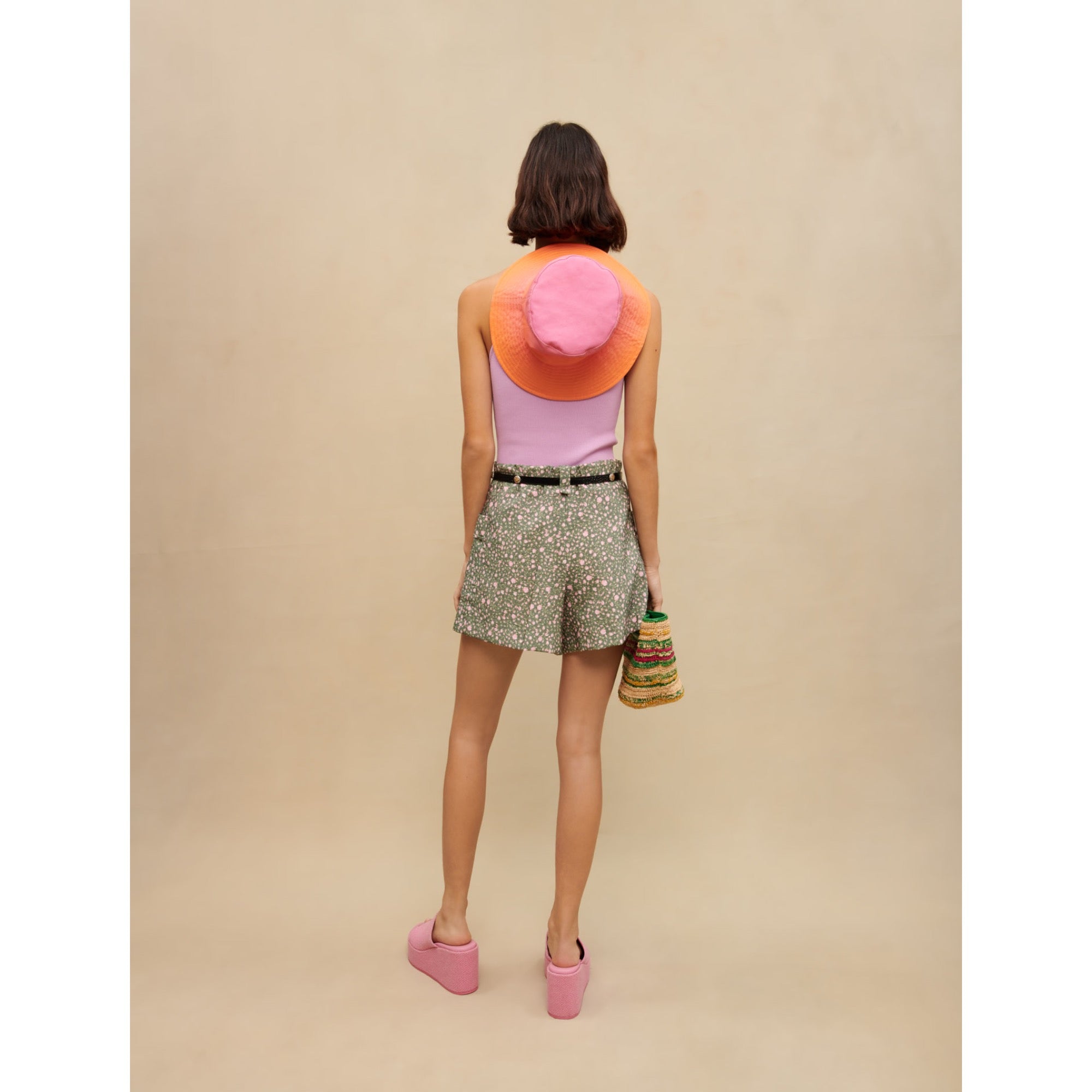 Women Tank Top With Embroidered Logo - Parma Violet