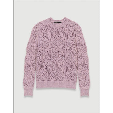 Women Crochet Jumper - Parma Violet
