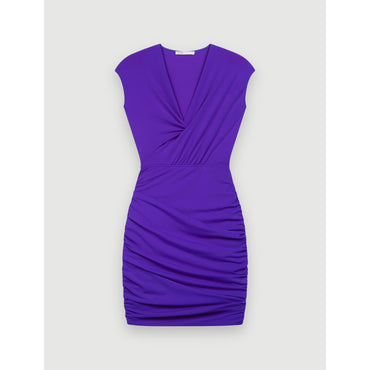 Women Dress In Stretch Technical Fabric - Purple